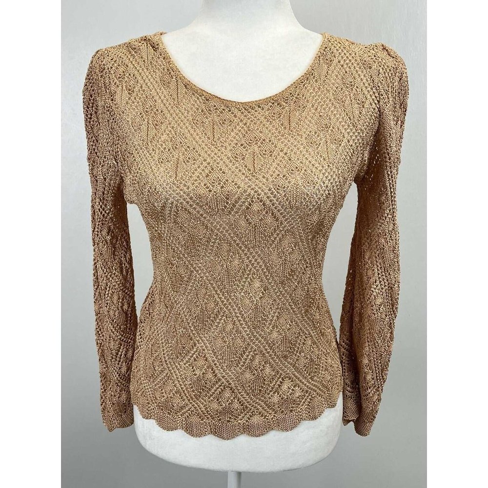 Vintage Womens Prophecy Sweater Sz S? VGUC Crochet Look Made In USA